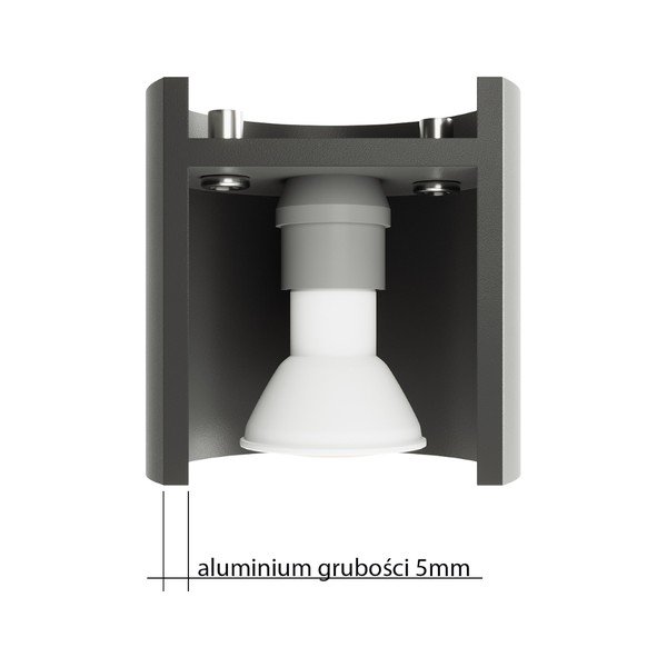 Tamno siva zidna lampa ø 10 cm Roda – Sollux-image-4