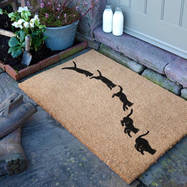 Otirač od kokosovih vlakana 40x60 cm Jumping Cats – Artsy Doormats-image-2