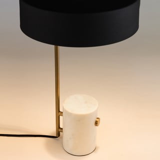 Bijelo-crna stolna lampa s metalnim sjenilom (visina 53 cm) Phant - Kave Home
