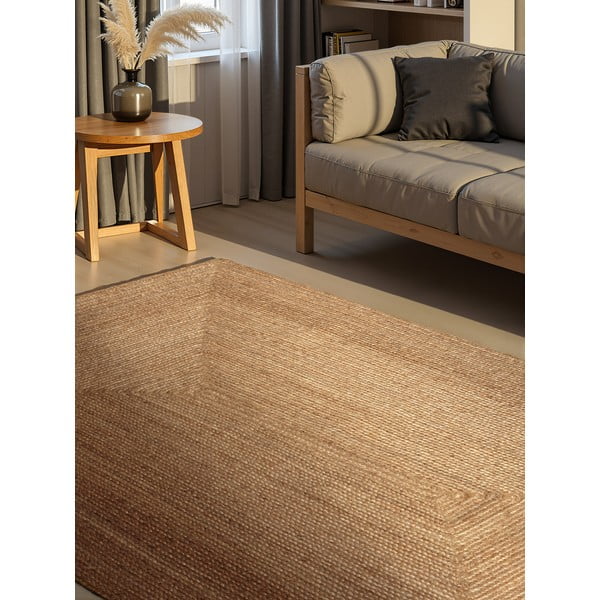 Obostrani/ručno rađen juten tepih u prirodnoj boji 160x230 cm Sharmila Natural Brown – Hanse Home-image-1