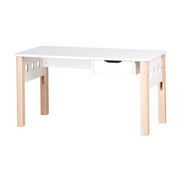 Smeđe-bijeli stol od breze s podesivom visinom Flexa