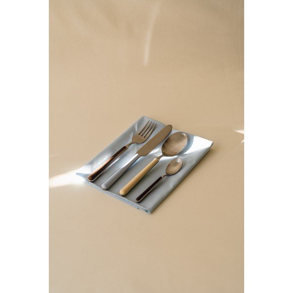 Svijetlo žuti/u srebrnoj boji pribor 4 kom od nehrđajućeg čelika za 1 osobu Noli – noo.ma-image-4