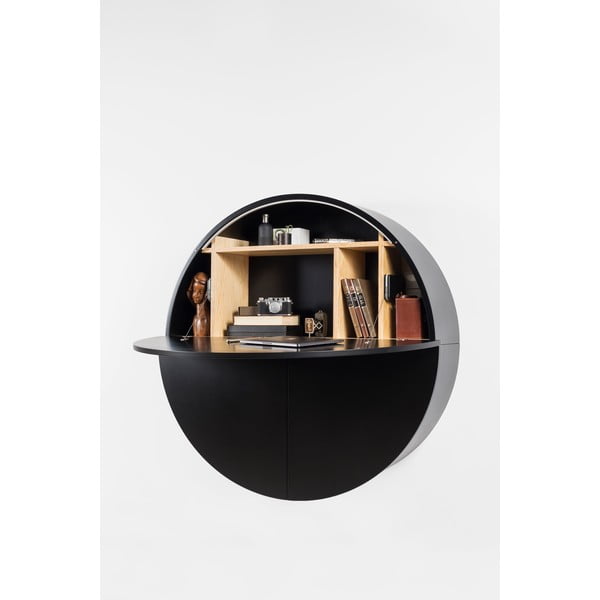 Crni višenamjenski zidni stol EMKO Pill-image-4