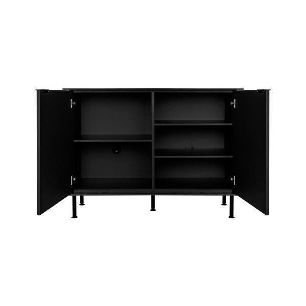 Crna komoda s rupom za kabele 120x88x50 cm Suumo – noo.ma-image-3