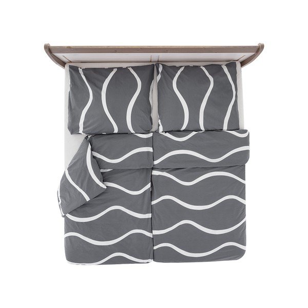 Siva posteljina za krevet za jednu osobu od krepa 140x200 cm Top Class – B.E.S.-image-2