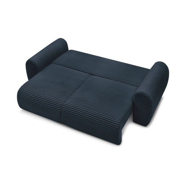 Tamno plava sklopiva sofa od samta 257 cm Lucien – Bobochic Paris-image-4