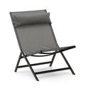 Siva metalna vrtna fotelja Canutells – Kave Home