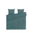 Zelena/plava posteljina za bračni krevet/za produženi krevet od krepa 200x220 cm Bæk&Bølge – JUNA