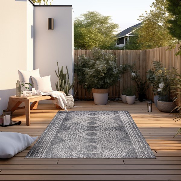 Sivi/krem vanjski tepih 80x150 cm Gemini – Elle Decoration-image-3