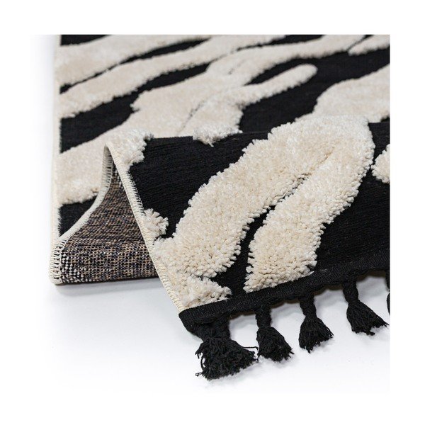 Crno-bijeli tepih 200x300 cm Esra Zebra – Flair Rugs-image-4