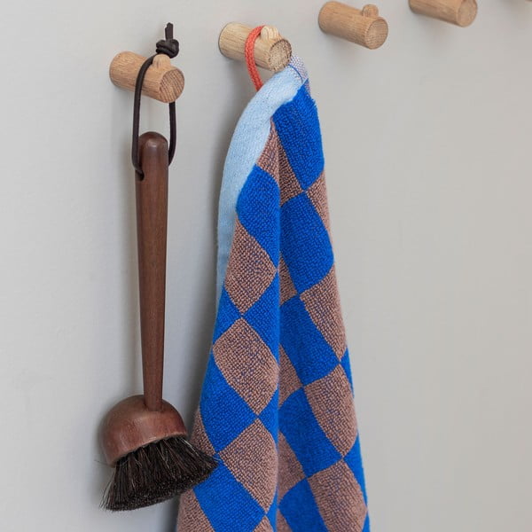 Plavo-smeđi ručnik od organskog pamuka 50x90 cm Retro - Mette Ditmer Denmark-image-1