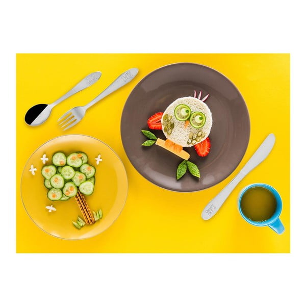 Inox dječji pribor za jelo srebrne boje 3 kom - Orion-image-1