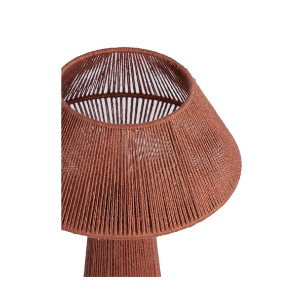 Crvena stolna lampa sa sjenilom od jute (visina 47 cm) Fugia – Light & Living-image-1