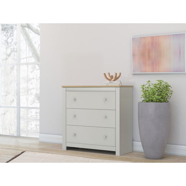 Siva visoka komoda 81x35 cm Emerald – Støraa-image-1