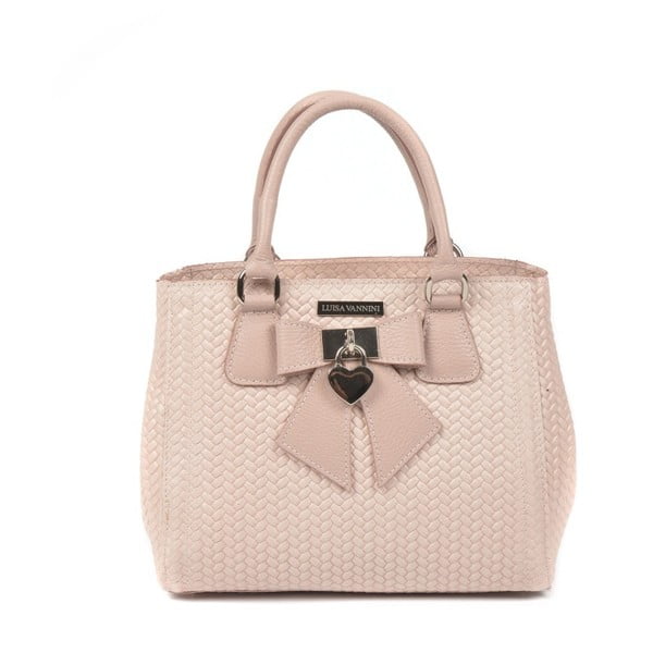 Bež-ružičasta kožna torbica Luise Vannini Cindy
