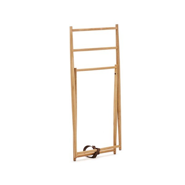 Stalak za kapute od masivne tikovine u prirodnoj boji Roxana – Kave Home-image-3