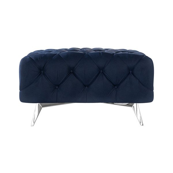 Tamno plavi baršunast tabure Chelsea – Ropez