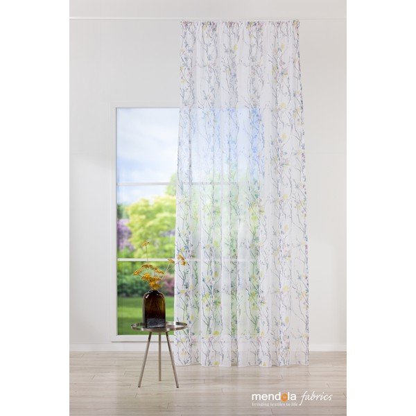 Bijela/siva prozirna zavjesa 300x260 cm Olivia – Mendola Fabrics-image-2