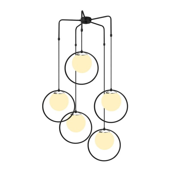 Crna metalno viseća svjetiljka Opviq lights Satyros-image-2