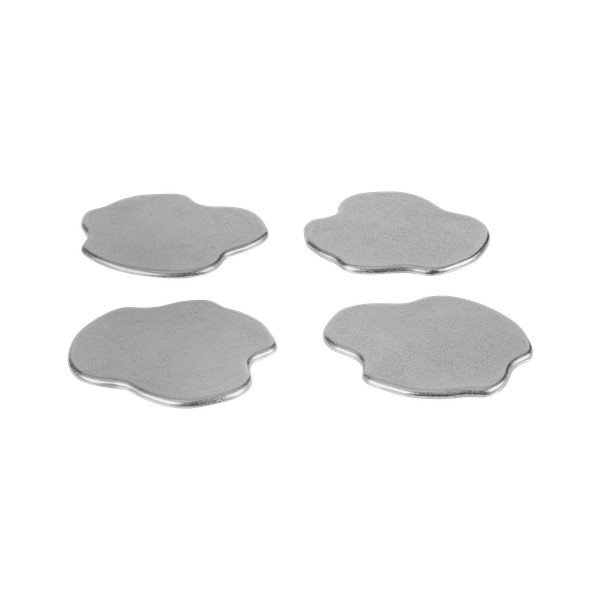 Metalni podmetači za čaše u setu 4 kom u srebrnoj boji Plama – noo.ma