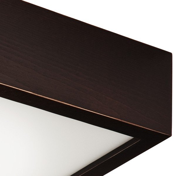 Tamno smeđa stropna svjetiljka sa staklenim sjenilom 27,5x27,5 cm Quadro – LAMKUR-image-4