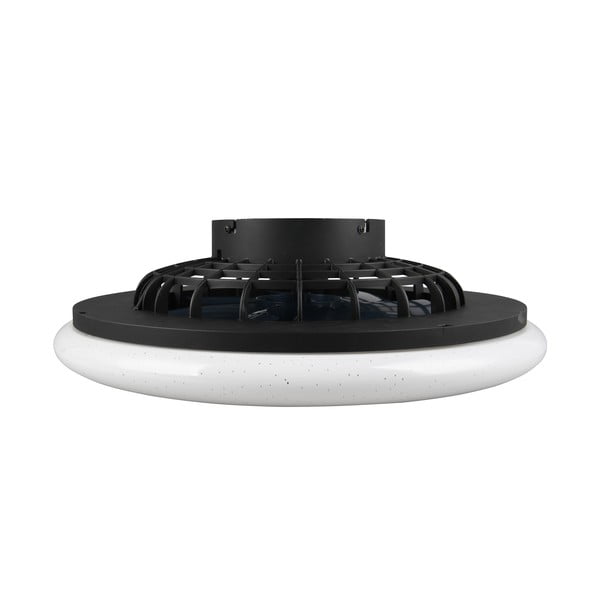 Mat crna LED stropna svjetiljka Stralsund – Trio-image-4