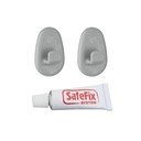 Set od 2 kukice i ljepila Metaltex Grey