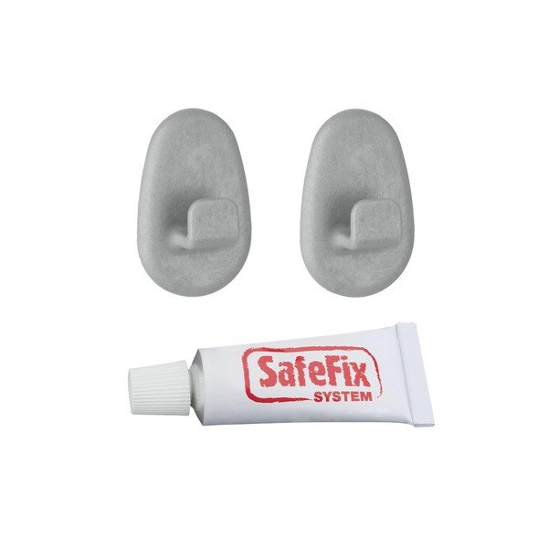 Set od 2 kukice i ljepila Metaltex Grey-image-1