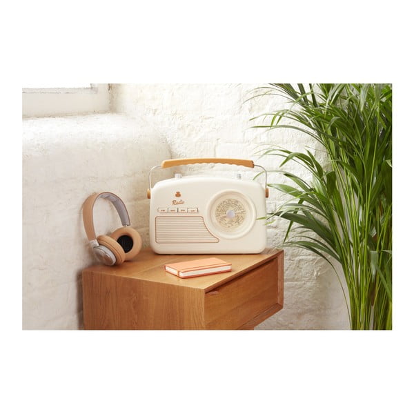 Krem-bijeli GPO radio Rydell Nostalgic Dab Radio Cream-image-2