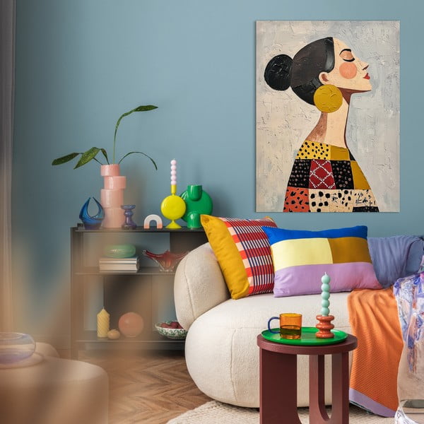 Slika s ručno oslikanim elementima 70x100 cm Mae – Styler-image-1