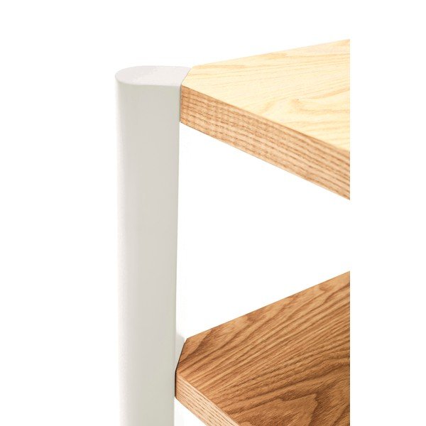 Krem/u svijetloj prirodnoj boji regal u dekoru hrasta 126x59x43 cm Bona – Teulat-image-3