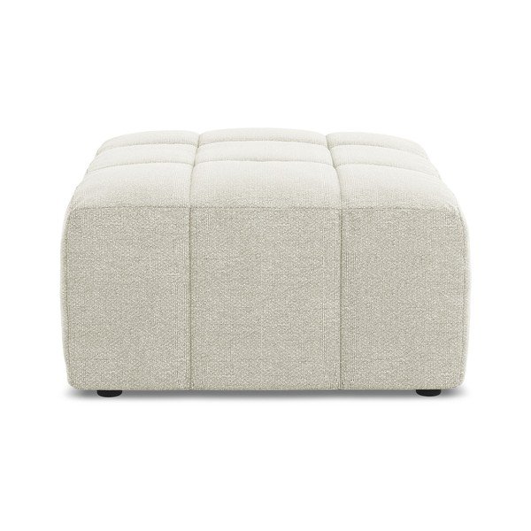 Bež tabure od bouclé tkanine Aloha – Makamii