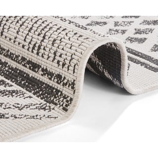 Crno-krem vanjski tepih NORTHRUGS Biri, 80 x 250 cm