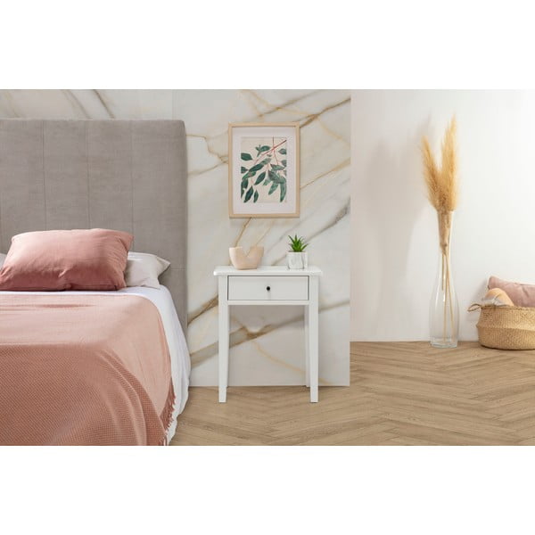 Bijeli noćni ormarić od masivnog bora Bart – Marckeric-image-1