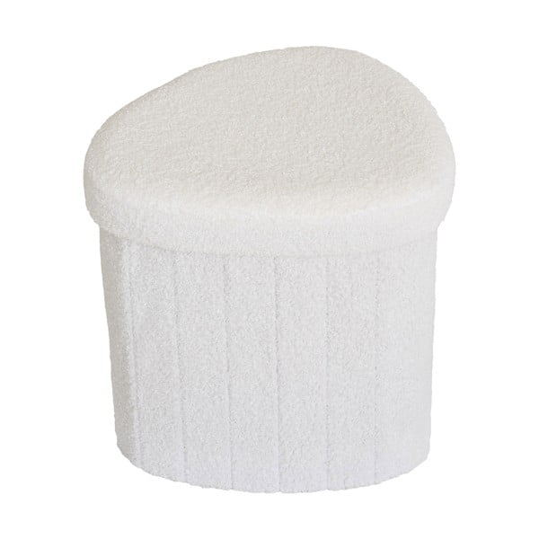 Bijeli tabure od bouclé tkanine Medford – House Nordic-image-4