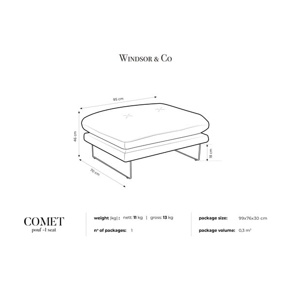 Tamnoplava taburea Windsor & Co Sofas Comet-image-4