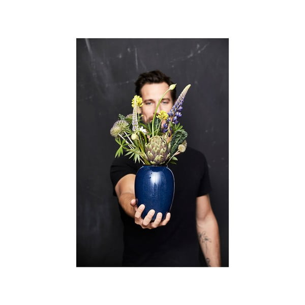 Tamno plava vaza od kamenine (visina 20 cm) Gastro Blue – Bitz-image-4