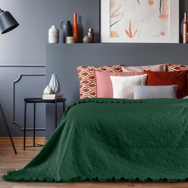 Zeleni prekrivač AmeliaHome tilia, 240 x 220 cm