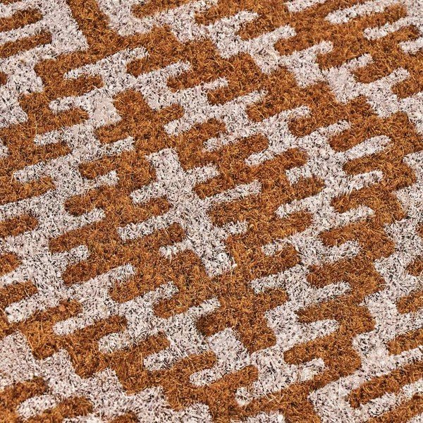 Otirač od kokosovih vlakana 60x40 cm Boho White – Casa Selección-image-2
