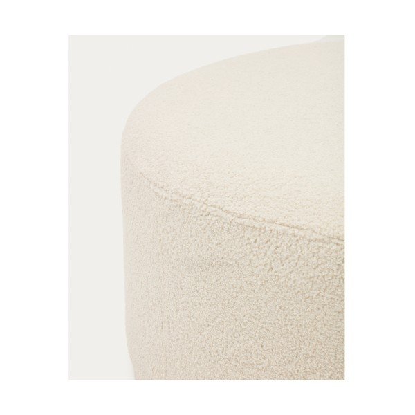 Krem tabure od bouclé tkanine Kaeli – Kave Home-image-4