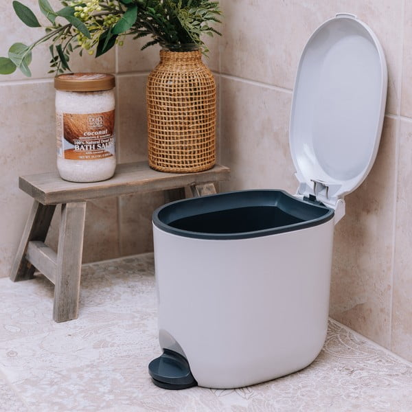 Bijela plastična kanta za smeće s pedalom 3,5 l – Addis-image-2