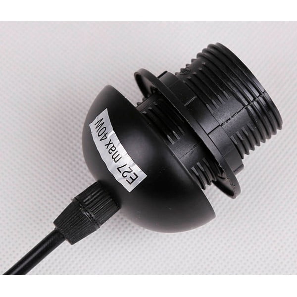 Crno viseće svjetlo sa staklenim sjenilom 10x65 cm Bistro - Candellux Lighting-image-3