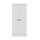 Bijeli ormar od masivnog bora 77x175 cm Connect – WOOOD