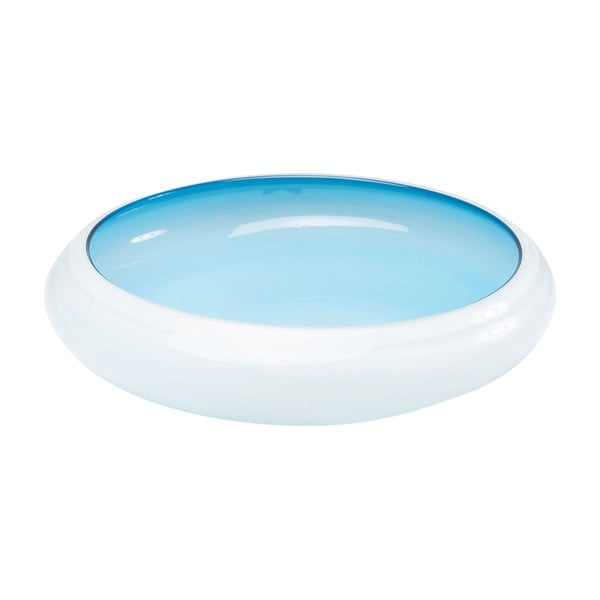Stakleno plava ukrasna zdjela Kare Design Sunday Light, promjer 39,5 cm