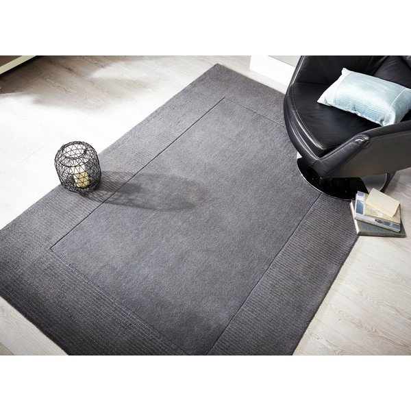 Sivi vuneni tepih Flair Rugs Siena, 80 x 150 cm-image-1