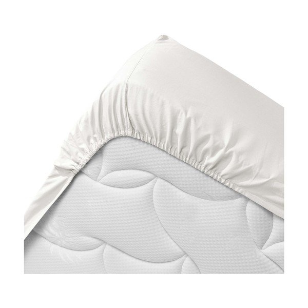 Bijela plahta s gumom od organskog pamuka 140x190 cm Biolina – douceur d'intérieur-image-3