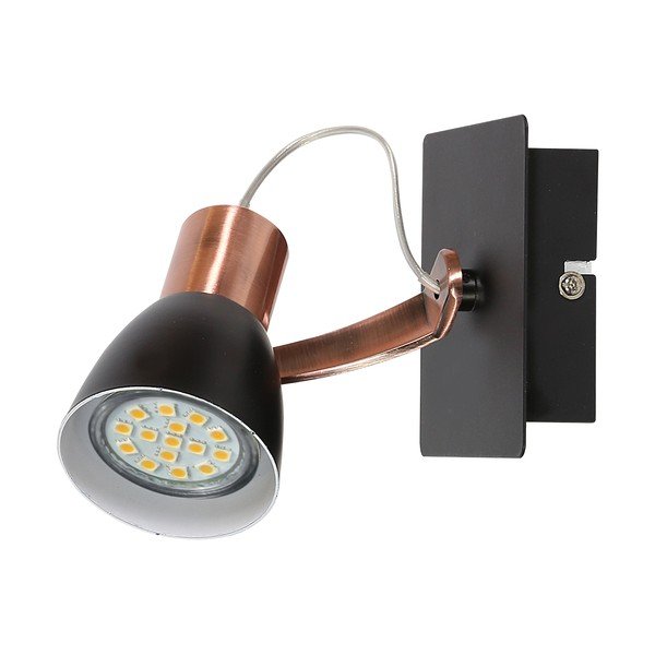 Crna/u bakrenoj boji zidna lampa Markus – Candellux Lighting