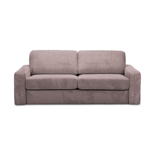 Prljavo roza sklopiva sofa od samta 195 cm Nona – Makamii