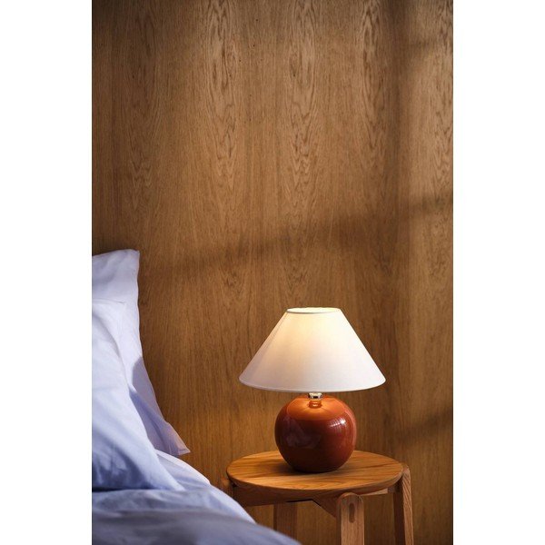 Smeđa/krem stolna lampa keramička (visina 29 cm) Karamell – Jotex-image-1
