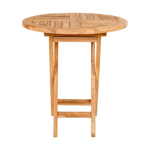 Vrtni blagovaonski stol od tikovine Bonami Essentials Oviedo, ø 70 cm-image-3